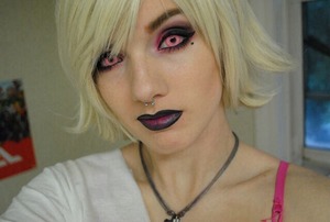 A hot pink soft core gothic look