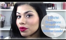 GRWM: DRUGSTORE wearable winter makeup!