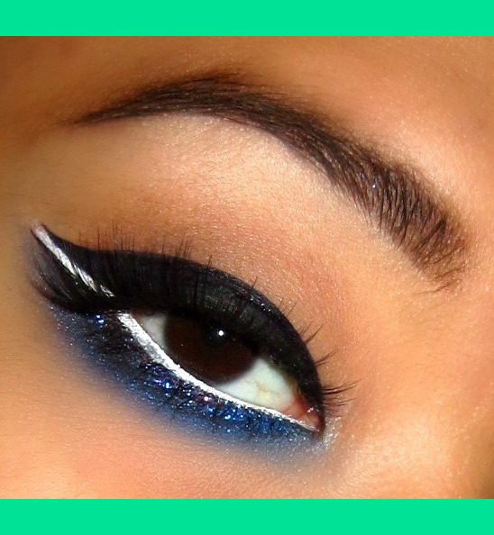 navy blue glitter eyeshadow