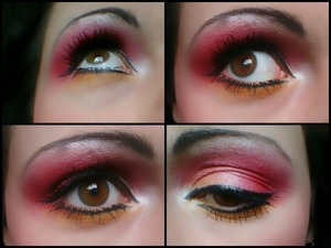 snowhite inspired red-eye makeup. (: