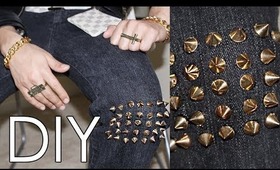 diy spiked jeans (spiked knee look) ♡ deviousdemi | demi stelly