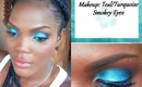 Makeup Tutorial - Teal/Turquoise Smokey Eyes