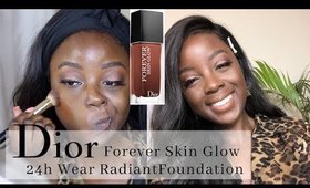 DIOR Forever Skin Glow FOUNDATION on DARK SKIN | @rachaelnalumu