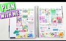 PWM: BRIGHT FLORALS Plan With Me | Erin Condren Life Planner Vertical Layout Weekly Spread #63