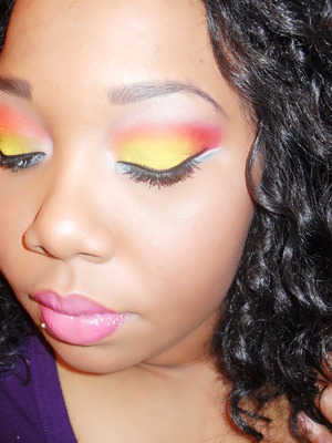 I did this look using all sugarpill cosmetics! The sun was shinning and I wanted my eyes to reflect that!
