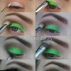 How to green neon smokey eye