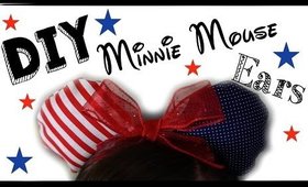 DIY American Flag Minnie Mouse Ears | Perfect for 4th of July!