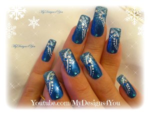 Winter Nail Art | New Year`s Nails | Blue Winter Nails https://www.youtube.com/watch?v=CCLbCc9mgF0