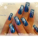 Winter Nail Art | New Year`s Nails | Blue Winter Nails 