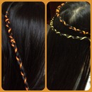 Hair braids with thread 😊