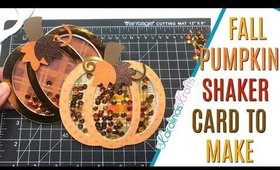 How To MAKE A PUMPKIN SHAKER Card, Fall Cards to Make, Fall Handmade Card