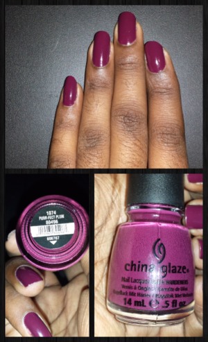 Perfect Plum nails for fall using China Glaze Purr-fect Plum