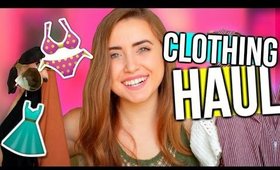 HUGE CLOTHING HAUL | Swimwear, American Eagle + MORE