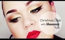 Christmas Glamour with Shaaanxo ♡ Gold Eyes and Red Lips