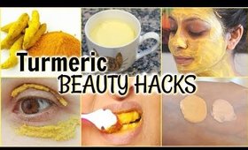 TURMERIC BEAUTY HACKS! │Brighten Skin, Whiten Teeth, Soft Pink Lips, Warm Up Your Foundation, & MORE