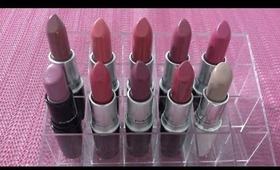LIPSTICK COLLECTION 2 : 11 MAC LIPSTICKS WITH SWATCHES