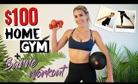 Budget Home Gym & Barre Workout | $100 Challenge