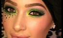 Sultry Green Smokey Eye Makeup With Real Swarovski Crystals