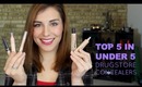 Top 5 in Under 5: Drugstore Concealers