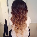 Ombre curly hair