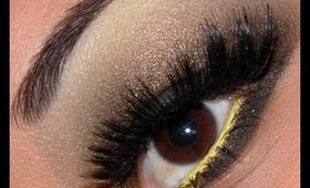 Smokey Brown with Yellow eyeshadow tutorial!!