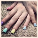 Multi coloured nails