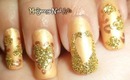 Elegant Gold to Day Out Nail Art - My 3rd entry to NailArtLove73's One Year Anniversary Contest