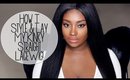 How I Lay My Kinky Straight Silk Top Lace Wig from Start To Finish!