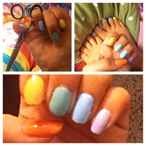 Pastel nails for the summer 😄