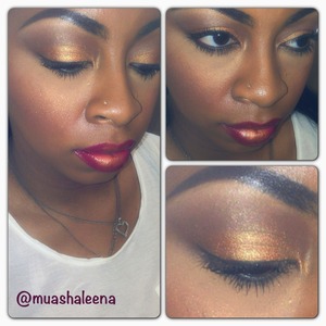 MAC ahold Deposit makes me look all bronze and I love it!! 

Follow me on Instagram to see more makeup pics @muashaleena