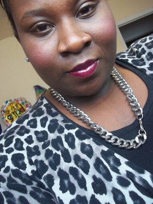 wearing Givenchy
 Interdit Gloss in #15 (Velvet Purple) and NARS blush in "Desire"