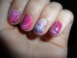 water marbling! plus a little gradient action w/ my accent :)