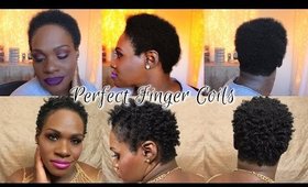 Perfect Finger Coils|Fast & Easy (TWA-4C) Natural Hair Tutorial