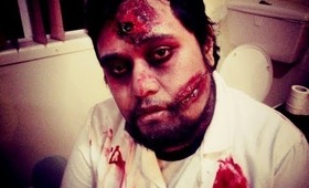 I do my Boyfriends Makeup ♡ Zombie Style