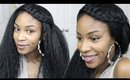 Natural Hair| French Crown Braid on Kinky Straight Wig