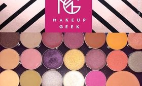 REVIEW + SWATCHES!! Makeup Geek Eyeshadows!! (Part 1 of 2)