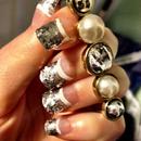 Silver Sequin Sparkle Nails