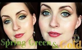 Spring Green & Gold Makeup