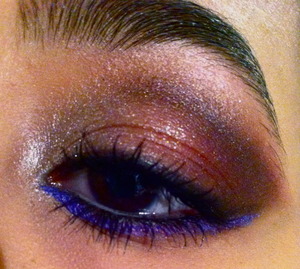 Vibrant purple & Brownish smokey eyes <33