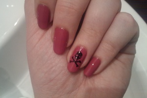Dim sum plum by OPI and konad stamping