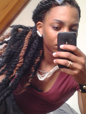 did a protective style for my natural hair 