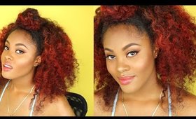 Summer Makeup : Gold Eyes & Coral Lips + Kinky/Curly Hair Tip | Samirah Gilli