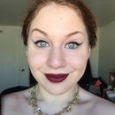 Classic Pin Up Winged Liner & Vintage Deep Red 