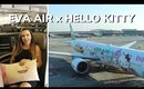FIRST LOOK AT EVA AIR HELLO KITTY JET ✈️ HAND-IN-HAND 777-300ER SAN FRANCISCO (SFO) TO TAIPEI (TPE)