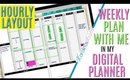 Hourly Layout Weekly Digital Plan with me this week June 16 to 22, Adding Inserts to Digital Planner