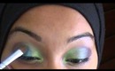 purple, blue and green eye makeup