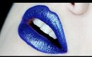 Blue Glitter Lipstick Tutorial