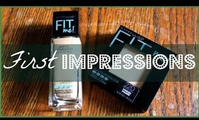 Maybelline Fit Me Matte + Poreless Foundation | First Impressions, Demo & Review