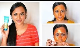 Everyuth Golden Glow Peel Off Mask ஆய்வு மற்றும் டெமோ | CheezzMakeup