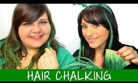 How to Hair Chalk with Hair Extensions - St. Patrick's Day Hairstyle | Instant Beauty ♡